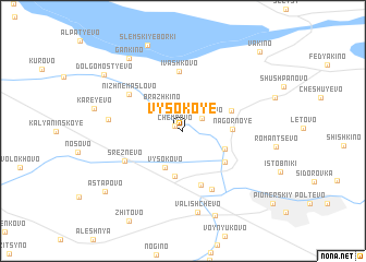 map of Vysokoye