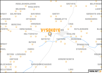 map of Vysokoye