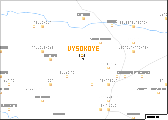 map of Vysokoye