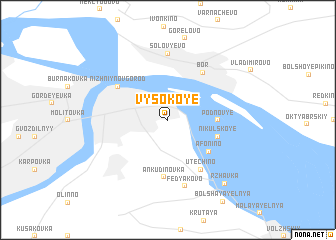 map of Vysokoye