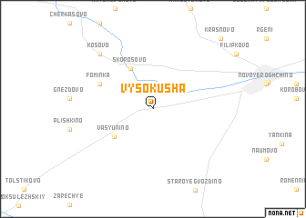 map of Vysokusha