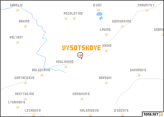 map of Vysotskoye