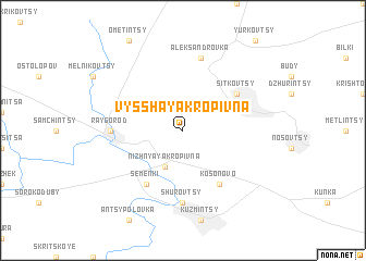 map of Vysshaya Kropivna