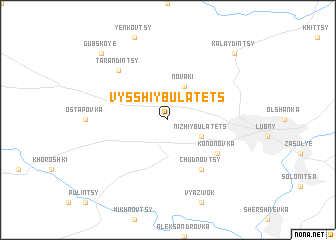 map of Vysshiy Bulatets