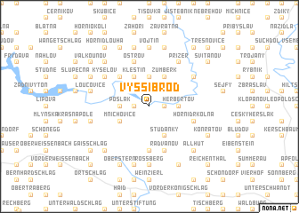 map of Vyšší Brod