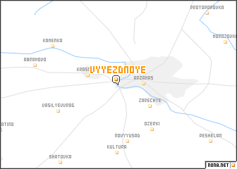 map of Vyyezdnoye
