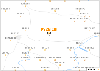 map of Vyžeičiai