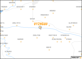 map of Vyzhguv