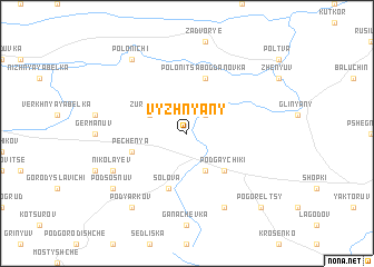 map of Vyzhnyany