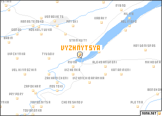 map of Vyzhnytsya