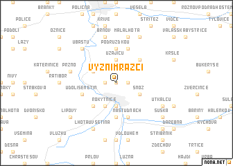 map of Vyžní Mrázci