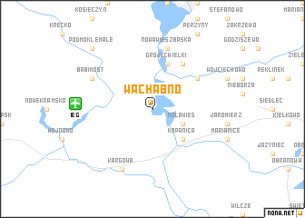 map of Wąchabno