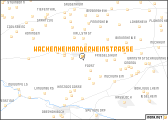 map of Wachenheim an der Weinstraße