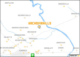 map of Wachovia Hills