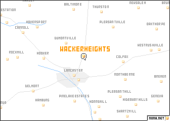 map of Wacker Heights