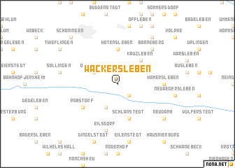 map of Wackersleben