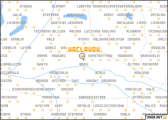 map of Wacławów