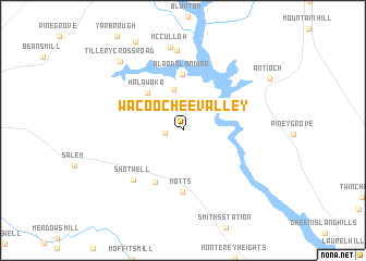 map of Wacoochee Valley