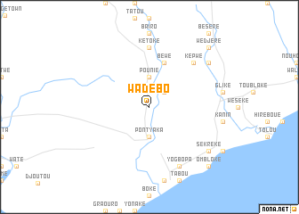 map of Wadébo