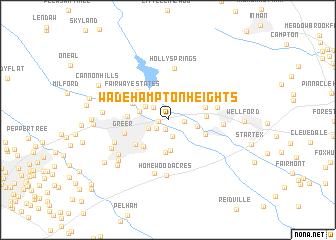 map of Wade Hampton Heights