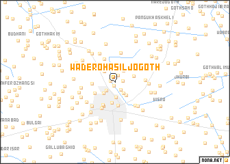 map of Wadero Hāsil jo Goth