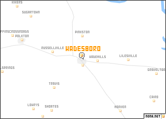 map of Wadesboro