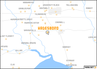 map of Wadesboro