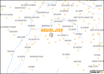 map of Wādī al Jisr