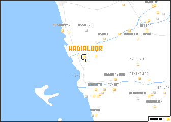 map of Wādī al ‘Uqr