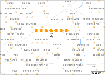 map of Wādī ash Sharīfah