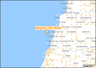 map of Wādī az Zaynah