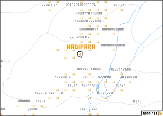 map of Wādī Fa‘rā