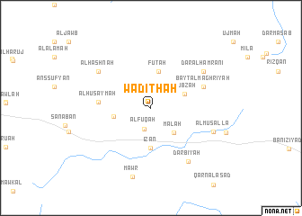 map of Wādī Thāh