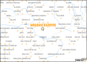 map of Wadowice Górne