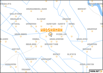 map of Wad Sham‘ah
