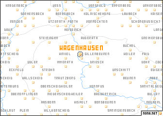 map of Wagenhausen