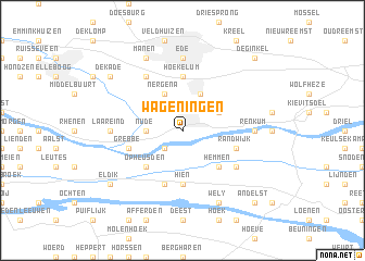 map of Wageningen