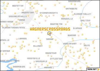 map of Wagners Crossroads