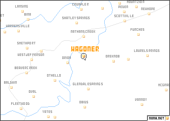 map of Wagoner