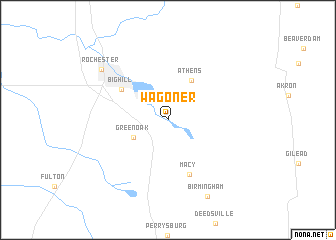 map of Wagoner