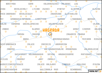 map of Wągrada