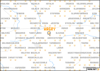 map of Wągry