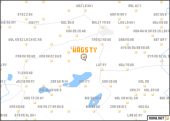 map of Wągsty