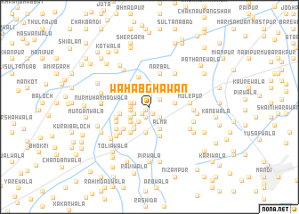 map of Wahab Ghāwan