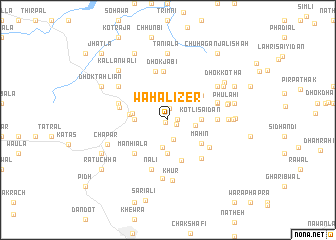 map of Wahāli Zer