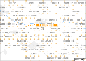 map of Wahmbeckerheide