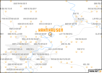 map of Wahnhausen