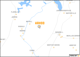 map of Wahoo