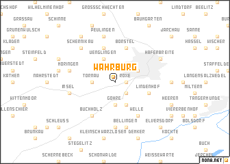 map of Wahrburg