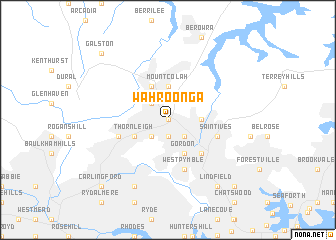 map of Wahroonga